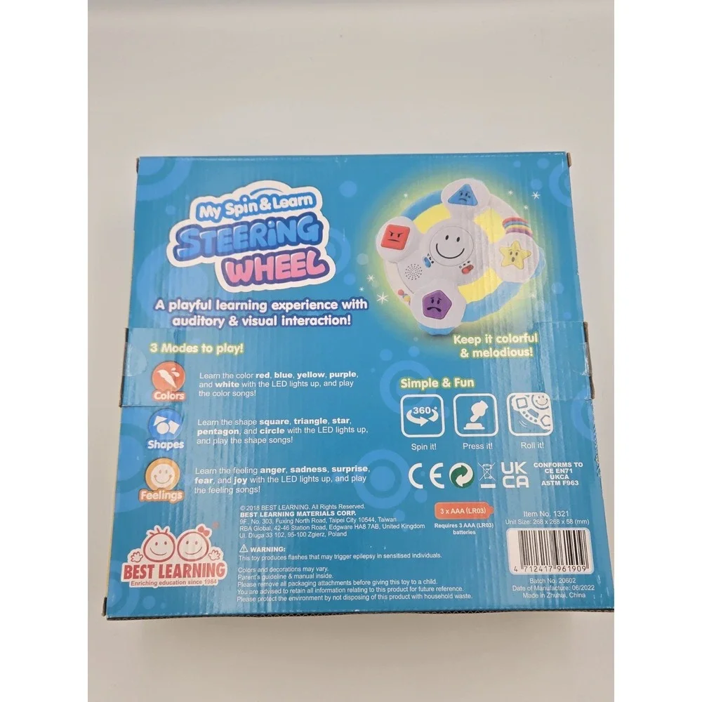 My Spin & Learn Steering Wheel Interactive Educational Toy Lights and Sounds‎